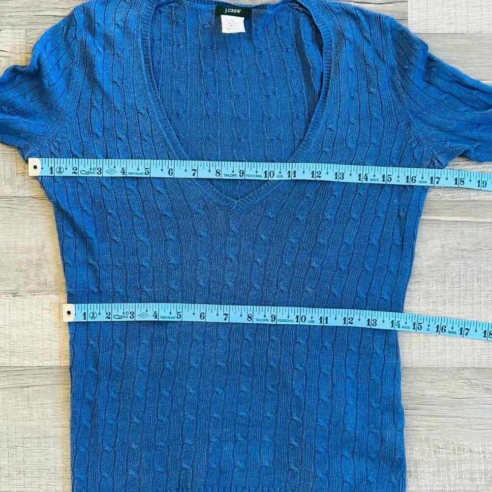 J. Crew 100% Linen V Neck Sweater (size XS)